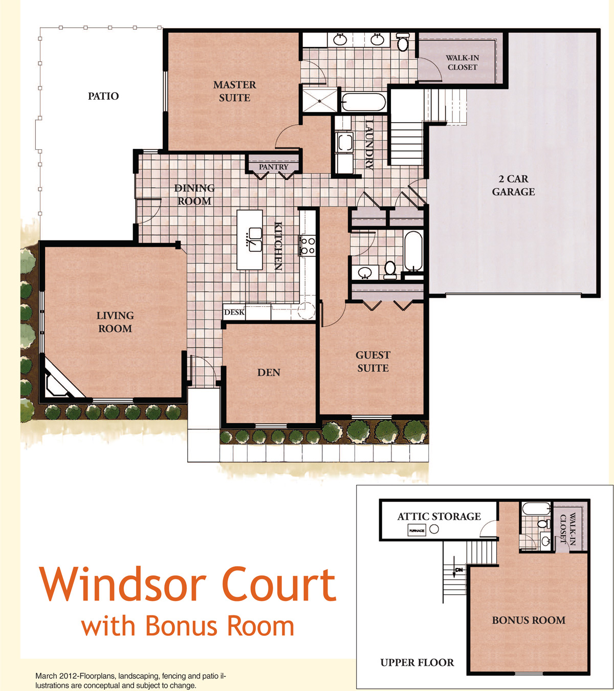 Windsor Court with Bonus Room Floorplan